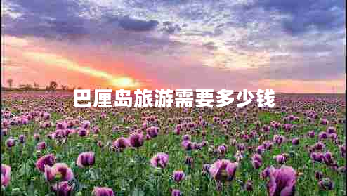 巴厘島旅游需要多少錢