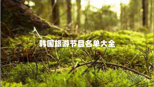 韓國旅游節目名單大全