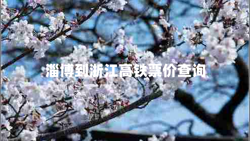 淄博到浙江高鐵票價(jià)查詢