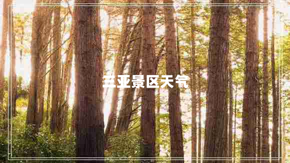 三亞景區天氣