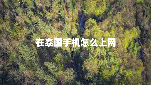 在泰國(guó)手機(jī)怎么上網(wǎng)