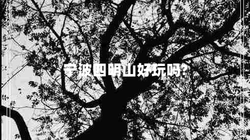 寧波四明山好玩嗎?