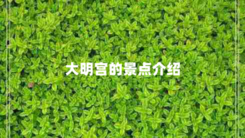 大明宮的景點介紹