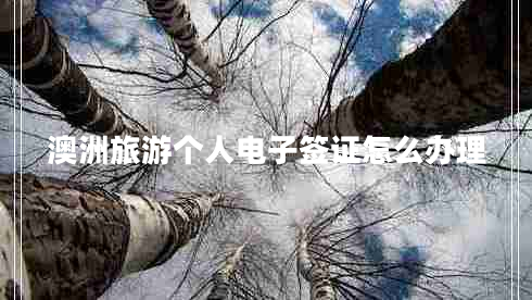 澳洲旅游個人電子簽證怎么辦理