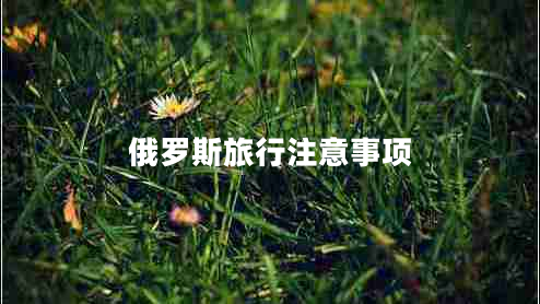 俄羅斯旅行注意事項