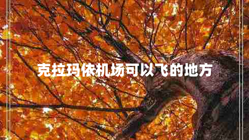 克拉瑪依機場(chǎng)可以飛的地方