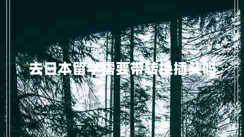 去日本留學需要帶轉換插頭嗎