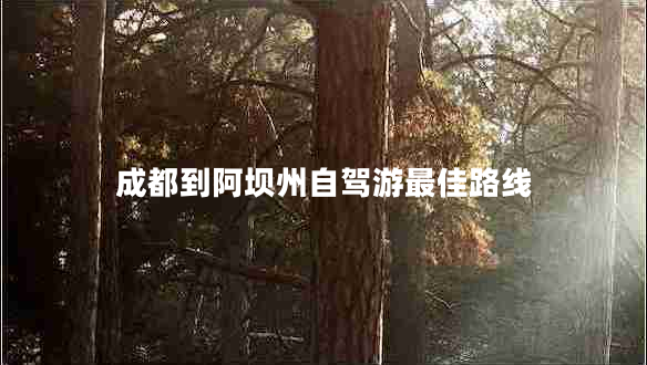 成都到阿壩州自駕游最佳路線