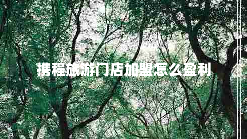 攜程旅游門店加盟怎么盈利