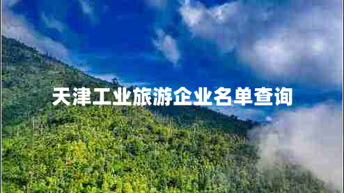 天津工業(yè)旅游企業(yè)名單查詢(xún)