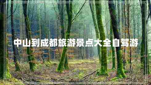中山到成都旅游景點大全自駕游