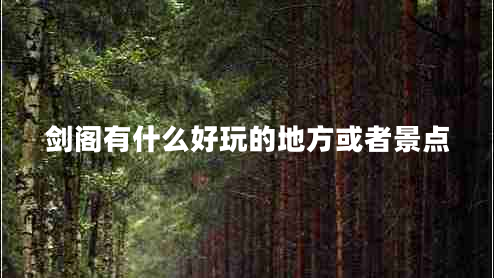 劍閣有什么好玩的地方或者景點(diǎn)