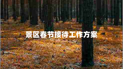 景區春節接待工作方案