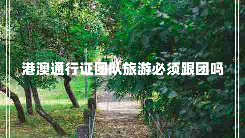 港澳通行證團(tuán)隊旅游必須跟團(tuán)嗎