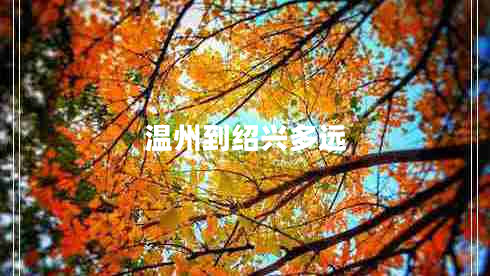 溫州到紹興多遠