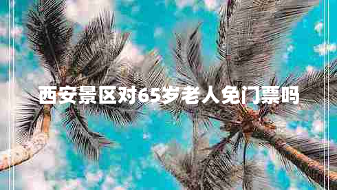 西安景區(qū)對65歲老人免門票嗎