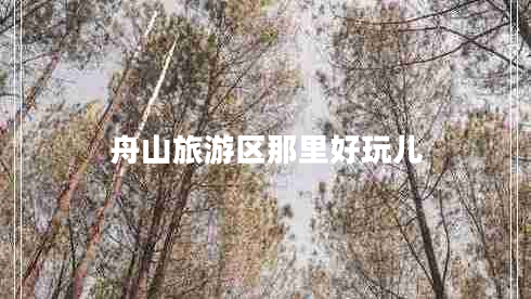 舟山旅游區(qū)那里好玩兒