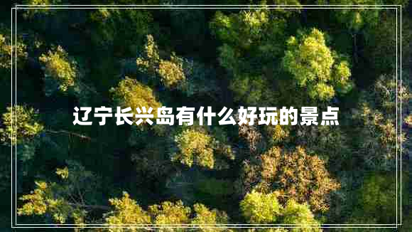 遼寧長(zhǎng)興島有什么好玩的景點(diǎn)