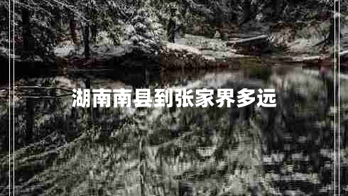 湖南南縣到張家界多遠