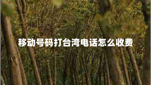 移動(dòng)號碼打臺灣電話怎么收費(fèi)