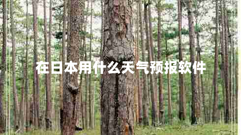 在日本用什么天氣預(yù)報軟件