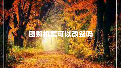 團(tuán)購(gòu)機(jī)票可以改簽嗎
