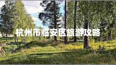 杭州市臨安區旅游攻略
