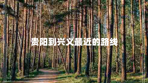 貴陽到興義最近的路線
