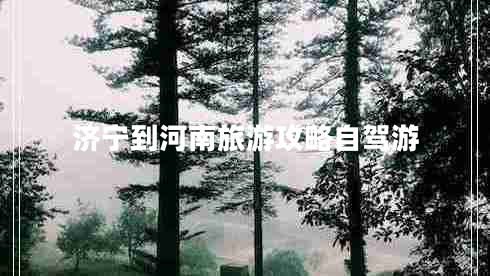濟寧到河南旅游攻略自駕游
