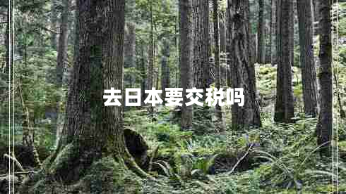 去日本要交稅嗎