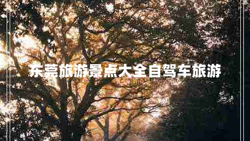 東莞旅游景點(diǎn)大全自駕車(chē)旅游