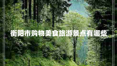 衡陽市購物美食旅游景點有哪些