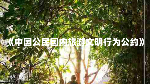 《中國公民國內(nèi)旅游文明行為公約》