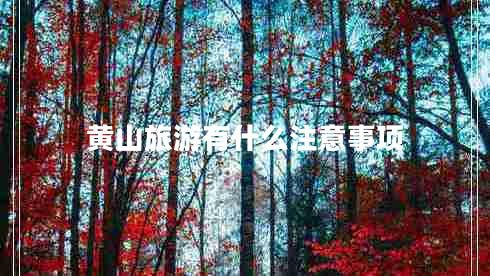 黃山旅游有什么注意事項(xiàng)