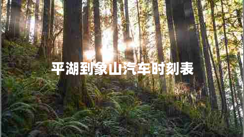平湖到象山汽車(chē)時(shí)刻表