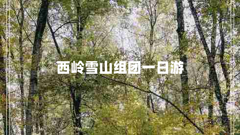 西嶺雪山組團(tuán)一日游