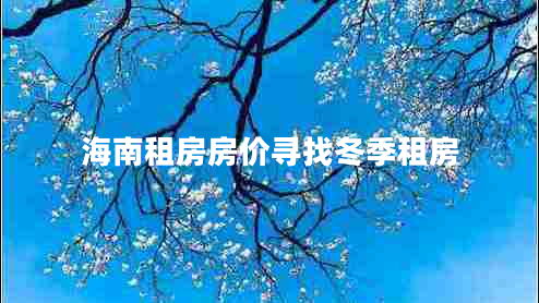 海南租房房價尋找冬季租房