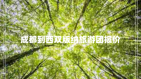 成都到西雙版納旅游團報價