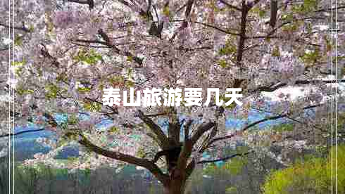泰山旅游要幾天