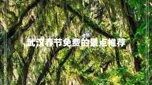 武漢春節(jié)免費(fèi)的景點(diǎn)推薦