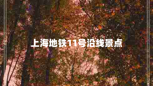 上海地鐵11號沿線(xiàn)景點(diǎn)