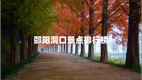 邵陽洞口景點(diǎn)排行榜