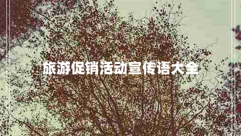 旅游促銷(xiāo)活動(dòng)宣傳語(yǔ)大全