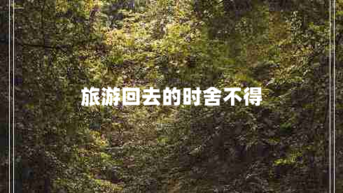 旅游回去的時舍不得