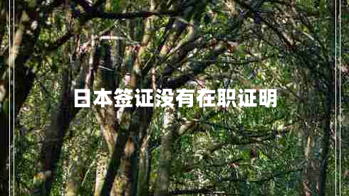 日本簽證沒(méi)有在職證明