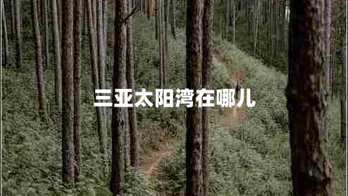 三亞太陽(yáng)灣在哪兒