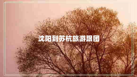 沈陽到蘇杭旅游跟團(tuán)
