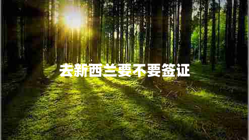 去新西蘭要不要簽證