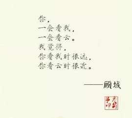 顧城的詩關(guān)于青春的詩句