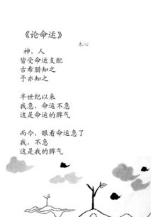 關于寫命運的詩句